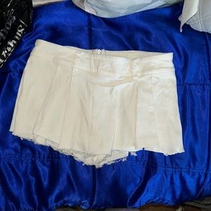 White mini skort